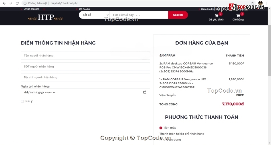 php thuần,web bán hàng php,website bán máy tính